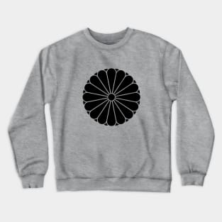 Kiku Chrysanthemum Mon in black Crewneck Sweatshirt